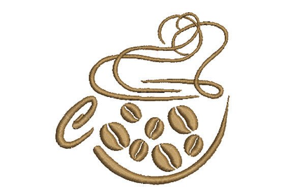 Coffee Beans in a Cup of Coffee