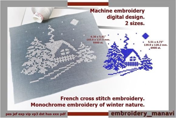 Winter Nature French Cross Stitch
