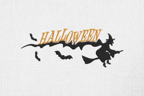 Witch on Broomstick Halloween
